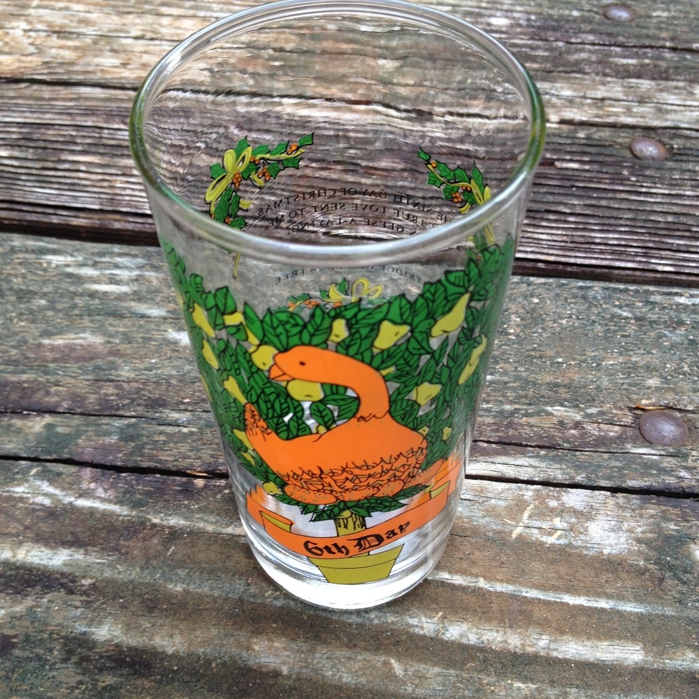 Replacement 6th Day Six Geese A Laying 12 oz Glass